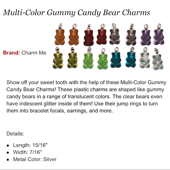 Blue & orange clear plastic gummy bear dangle pendant earrings bundle of 2 NEW - Picture 9 of 9